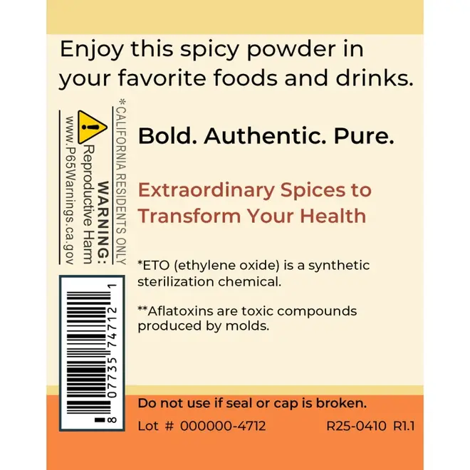 Organic Turmeric Powder (1.3 oz/jar)
