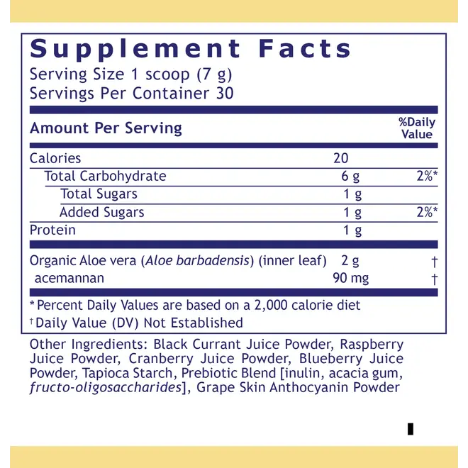 Aloe Powder, 7.4 oz  (Contains AceMannan) NEW!