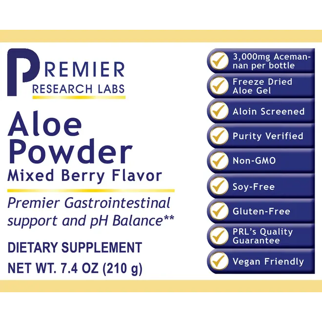 Aloe Powder, 7.4 oz  (Contains AceMannan) NEW!
