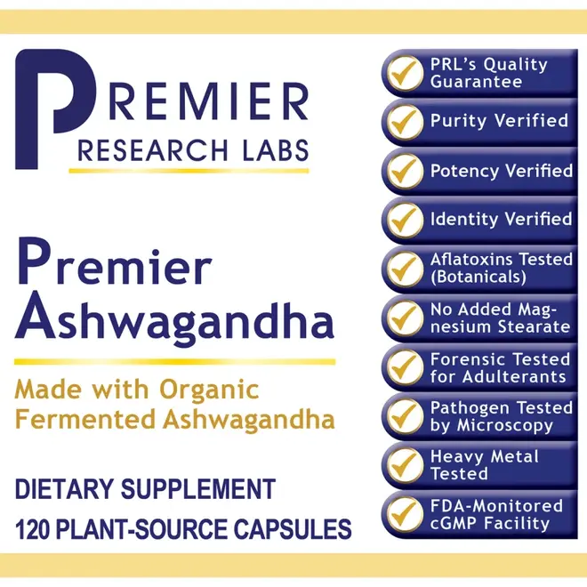 Fermented Ashwagandha Capsules (120 caps/bottle)