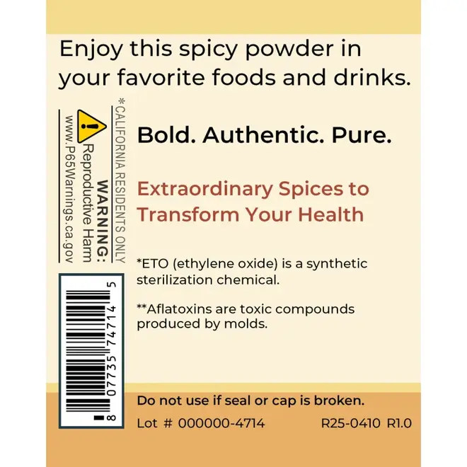 Organic Ginger Powder (1.4 oz/jar)