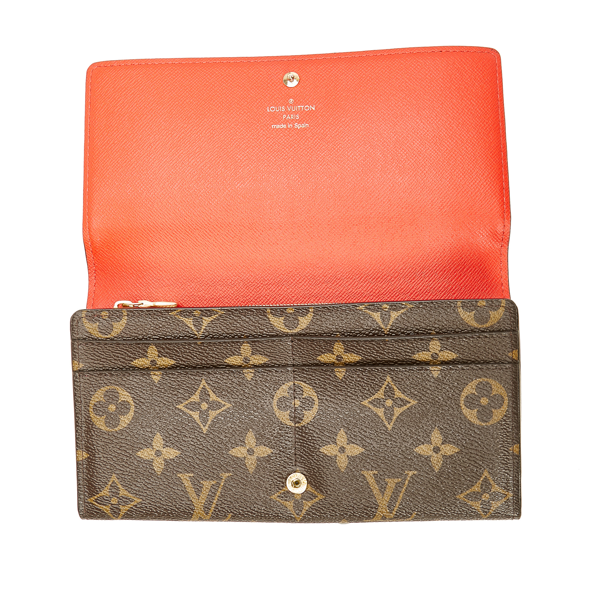 LOUIS VUITTON Monogram 2022 Christmas Animation Sarah Wallet Yellow 1268277