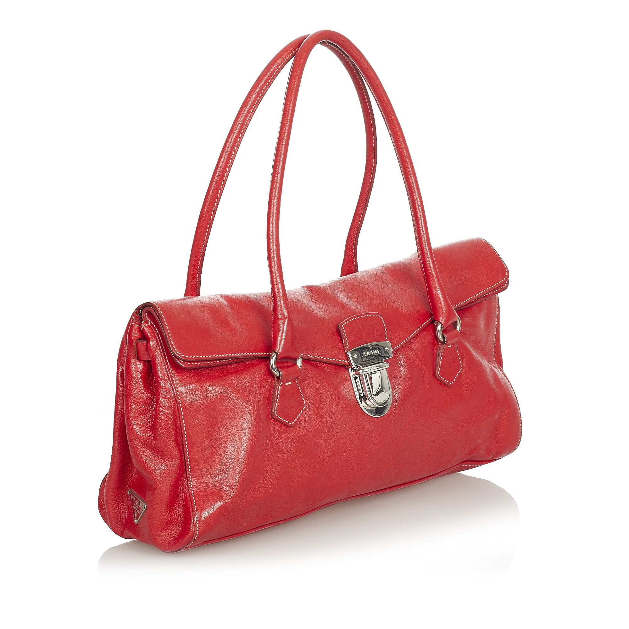 Leather crossbody bag Prada Red in Leather - 40328960