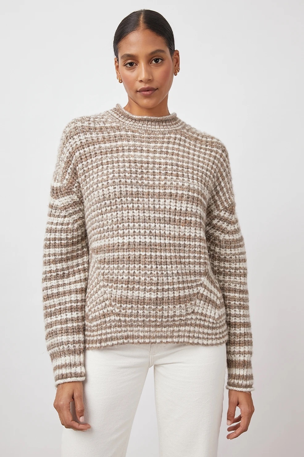 Beige Zip Zora Knit Jacket