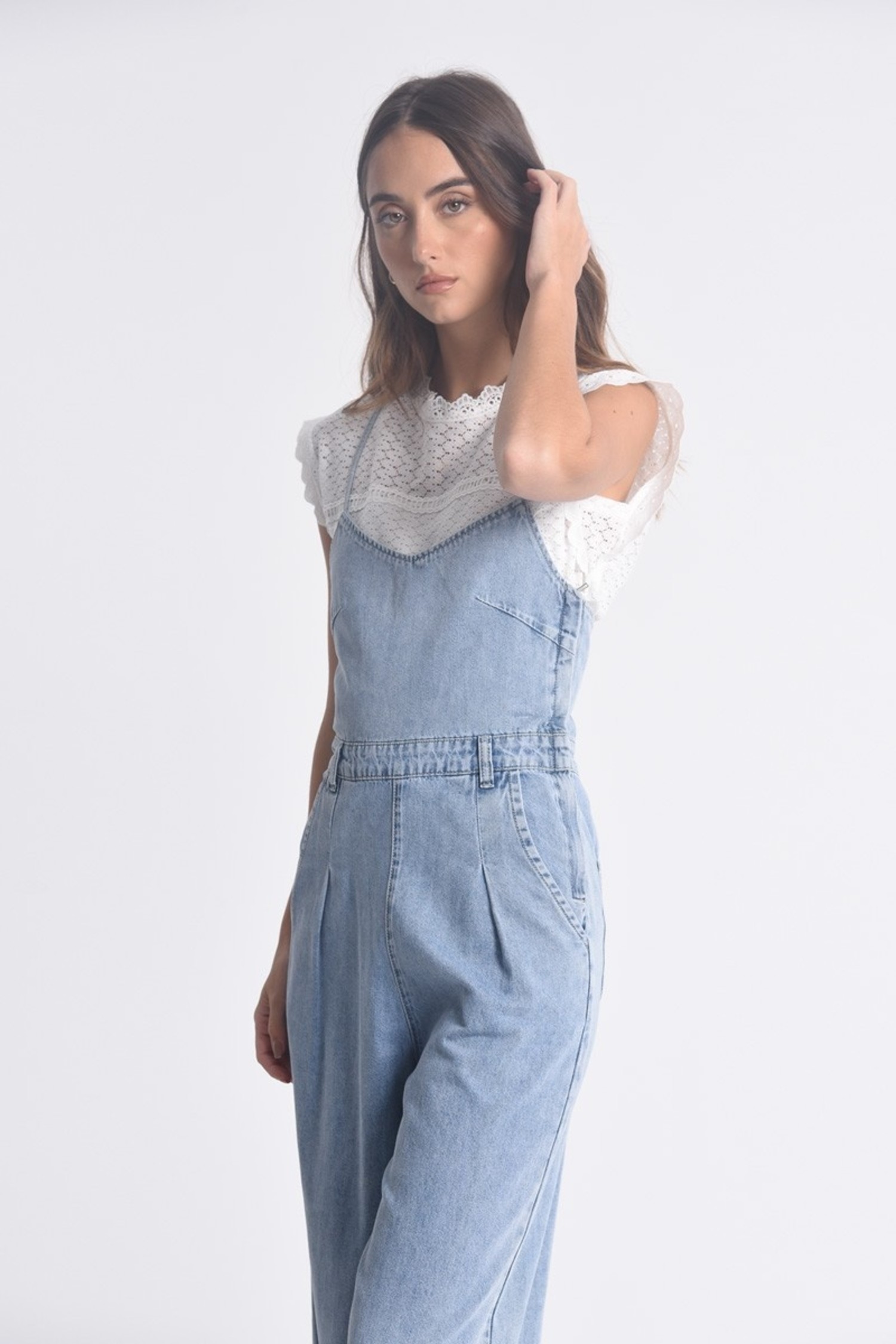 minkpink: marjo denim jumpsuit