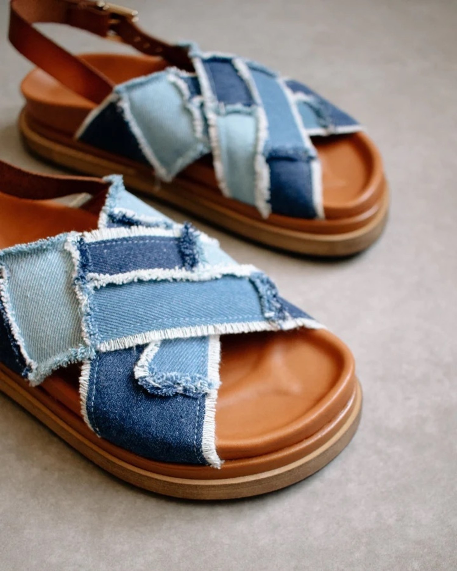 denim patchwork sandal Marmalade