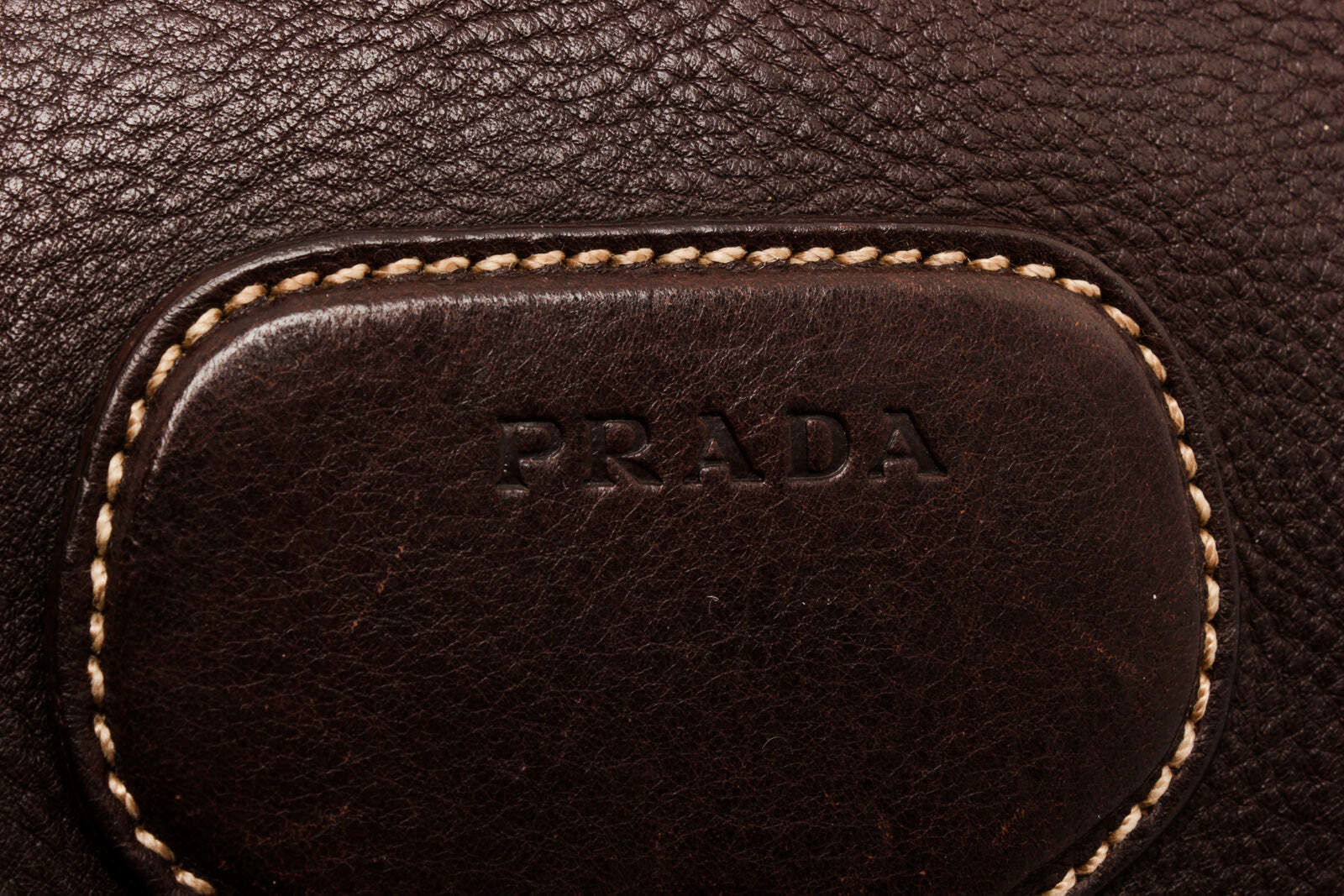 prada brown leather shoulder bag