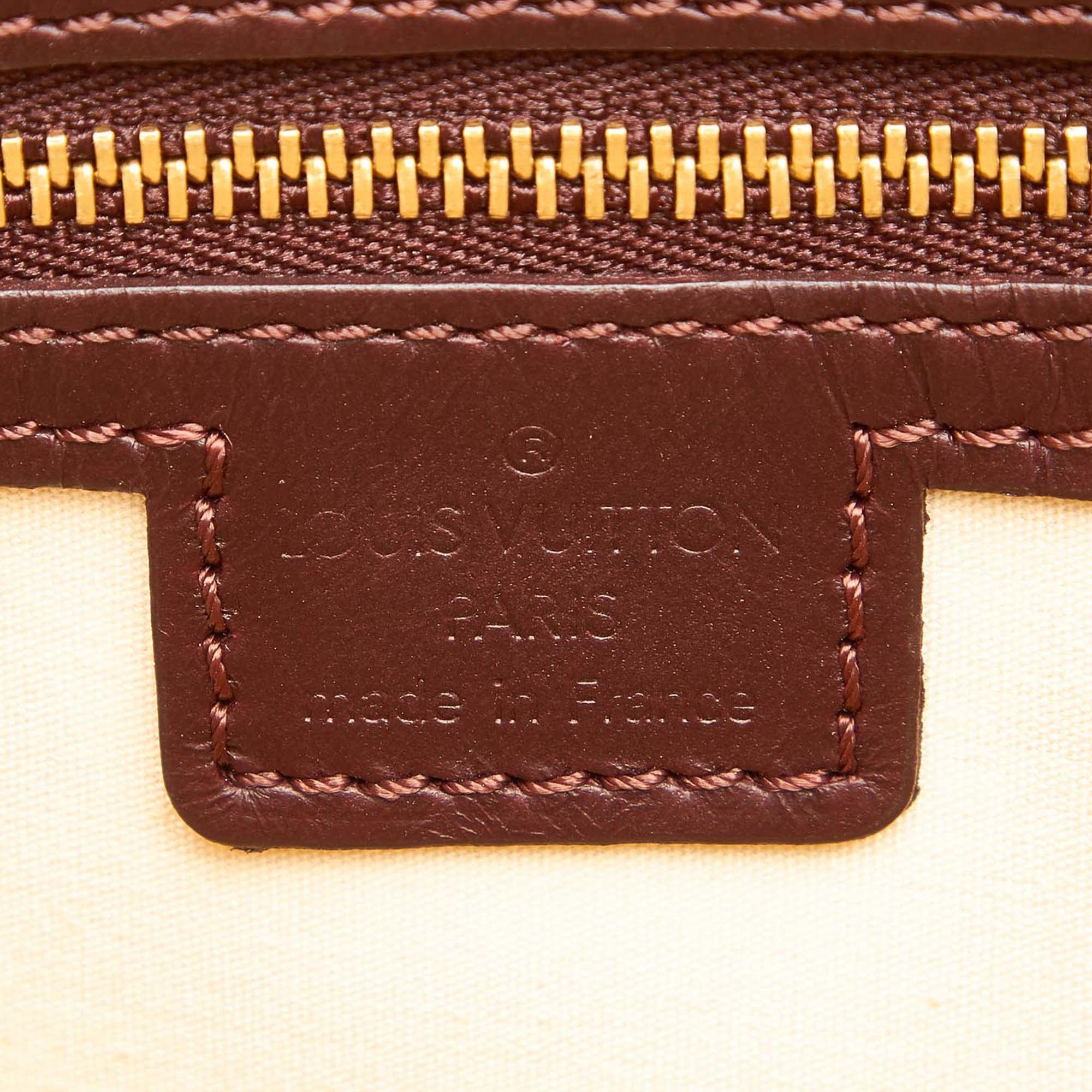 LOUIS VUITTON Monogram Mini Alma Haut Hand Bag Khaki M92203 LV Auth 44187