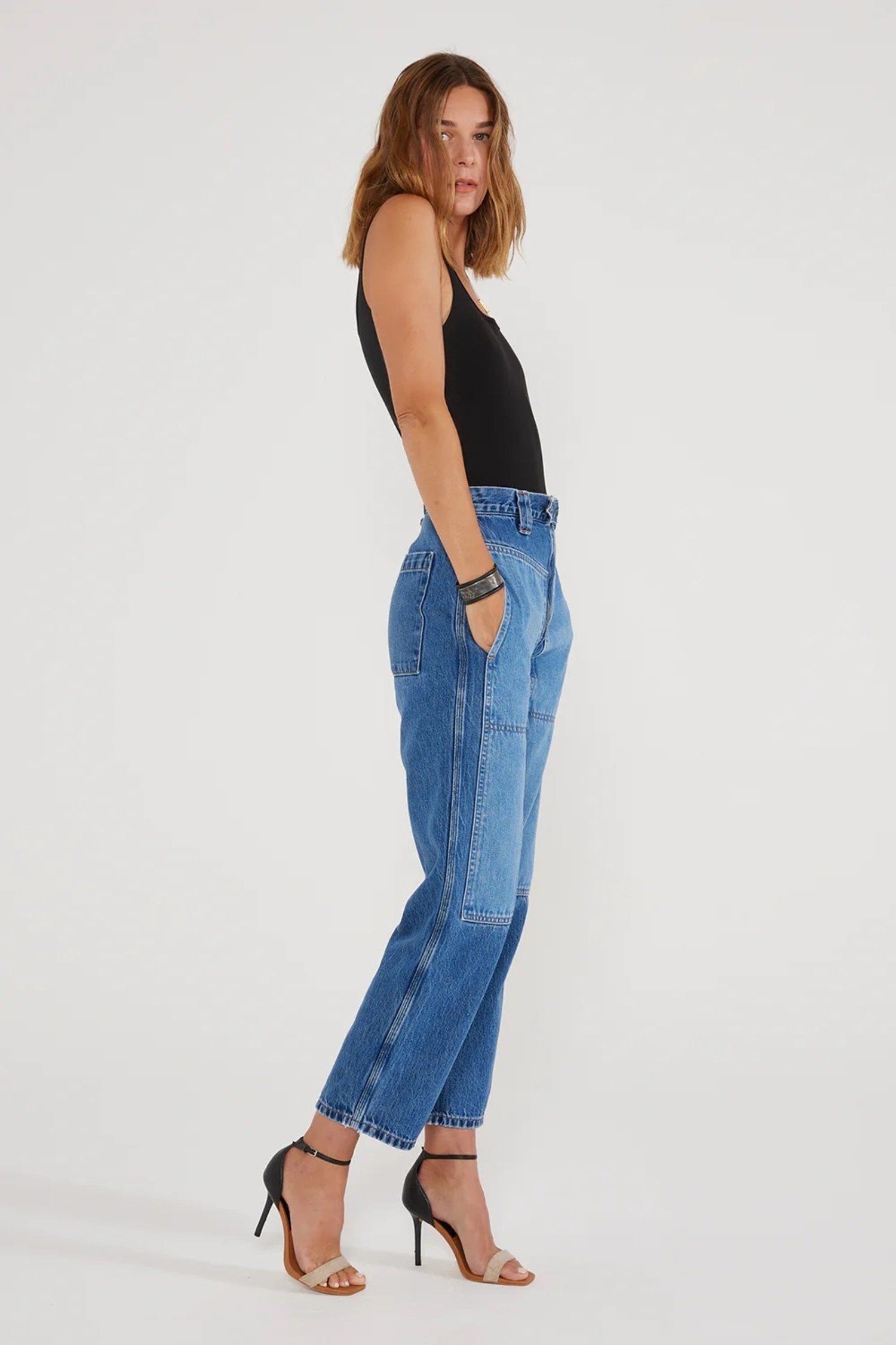 Jeans Lee Donna  Jeans Con Pettorina 'Mom Bib' Blu – Pismire Poetry