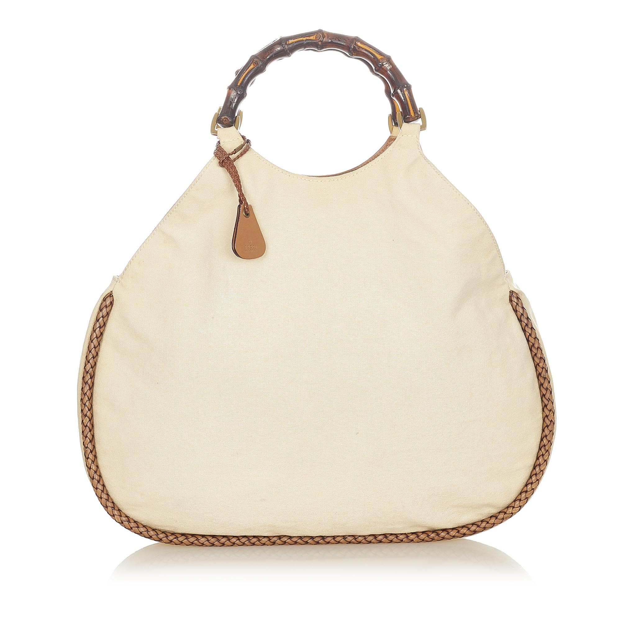 Hobo Top Handle Bag in Canvas, Gold Hardware