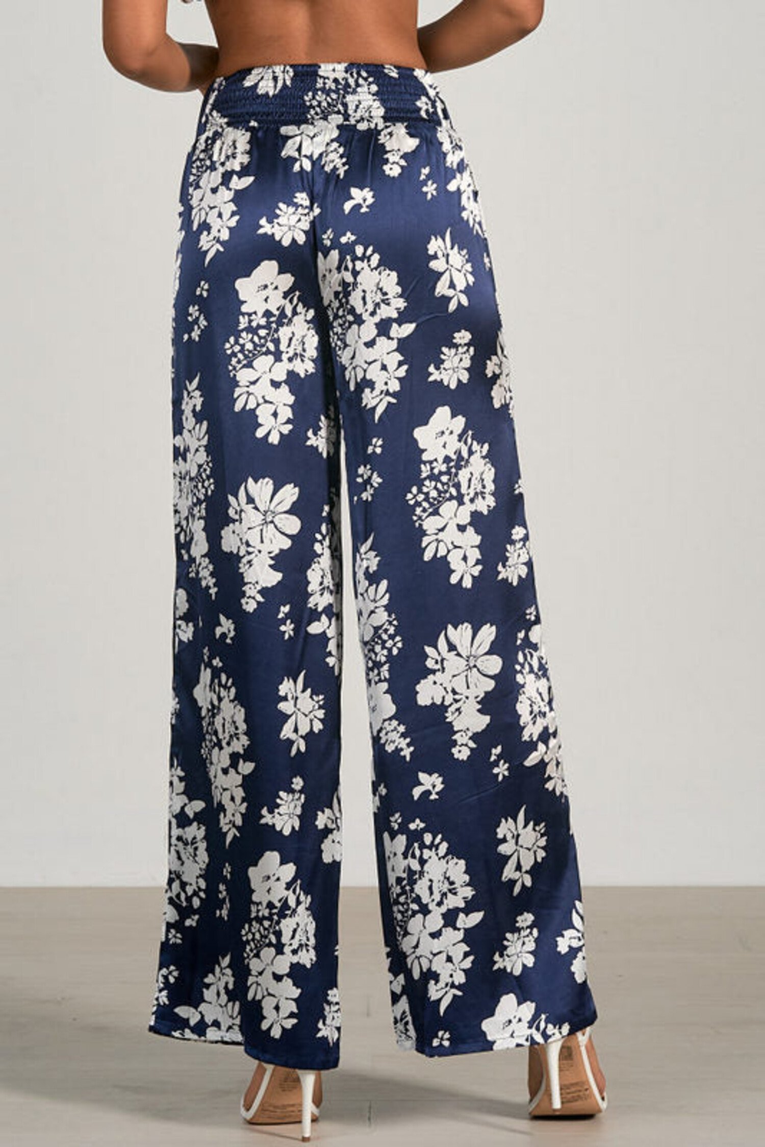 Capri trousers in floral silk - Laboratorio Capri - Manecapri