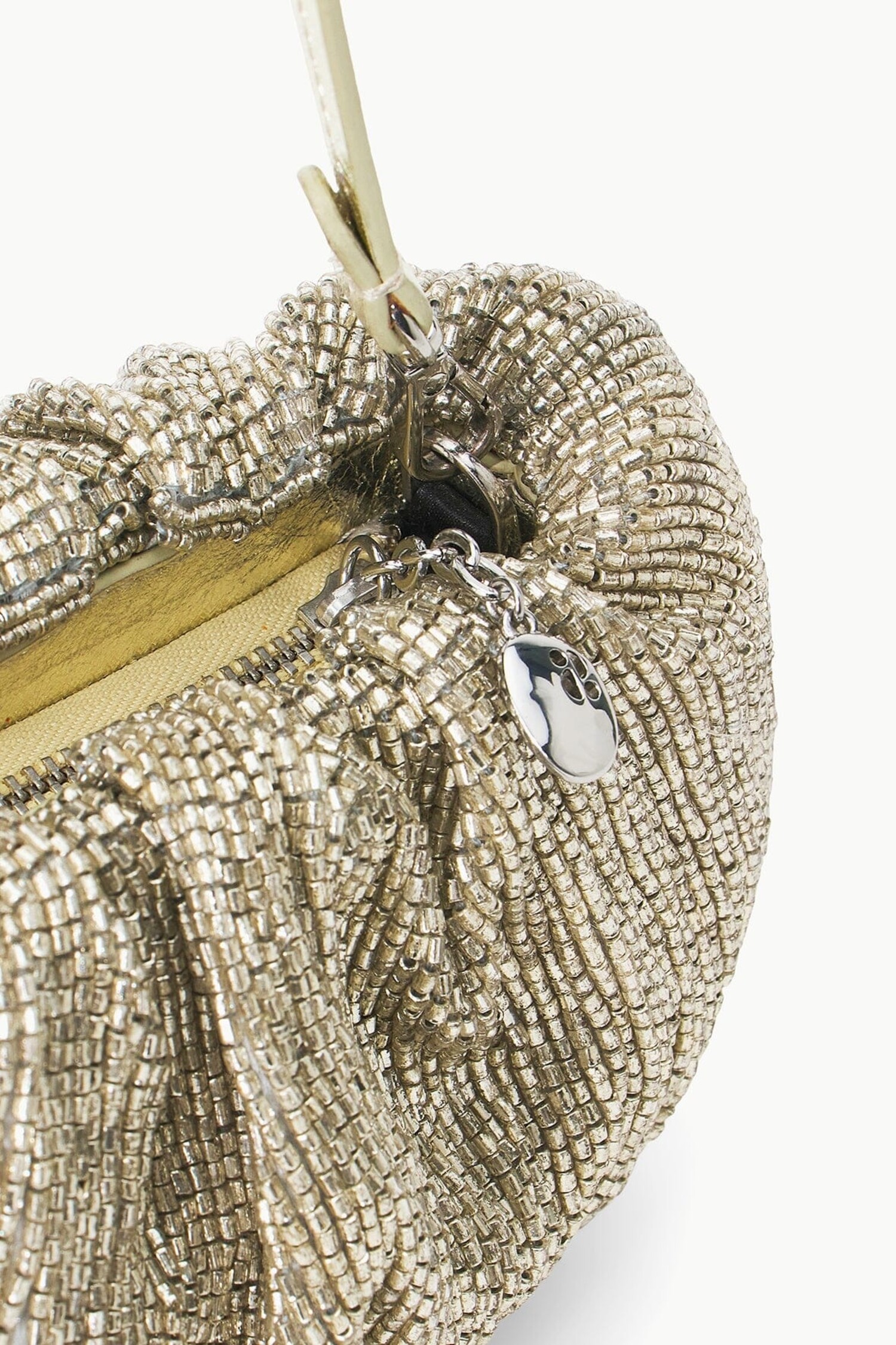 Gold Metallic Beaded Mini Bag