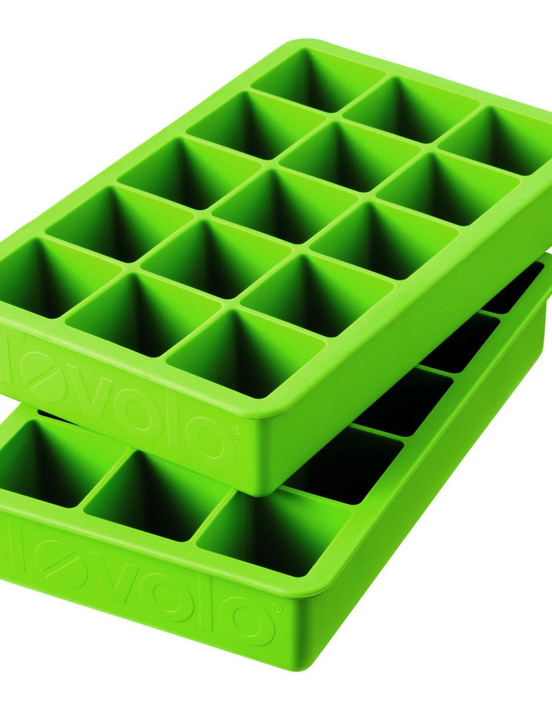 81-9691 DISC TOVOLO Perfect Cube Ice Trays Spring Green Set of 2