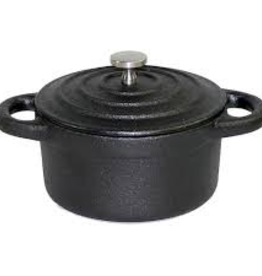 PADERNO WORLD CUISINE A17525B PADERNO Cast iron Black Oval Dutch Oven W/ Lid