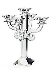 GODINGER 15059 no eta special order Crystal Scroll 5 Arm candle holder Candlelabra clear glass