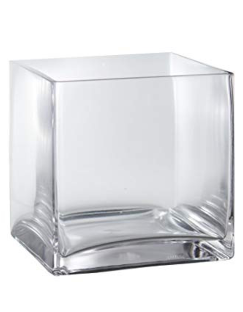 85643 6”H x 6” Glass Cube Vase