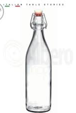BORMIOLI ROCCO GLASS 666261 Bormioli clear Giara Bottle 0.5 L 17oz  12/cs
