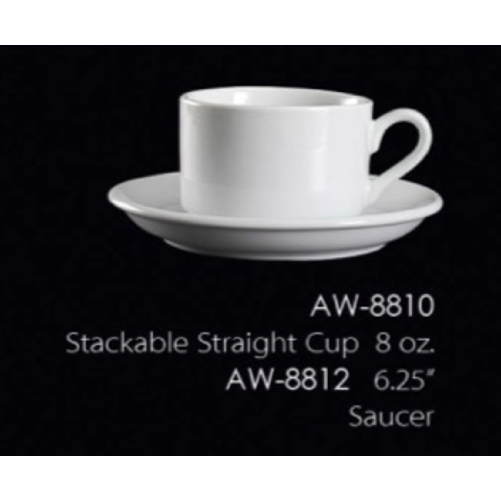 Palate and Plate AW-8812 6.25” Saucer white 24/cs