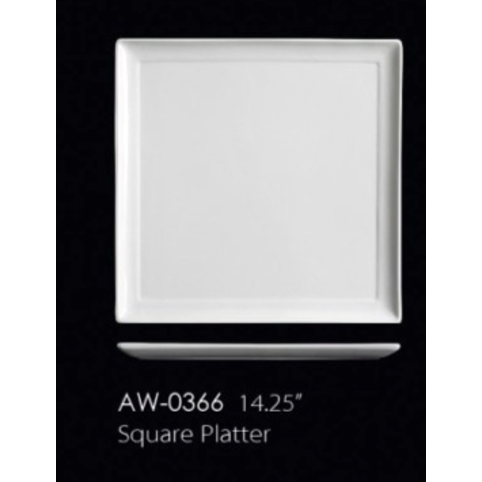 Palate and Plate AW-0366 14.25'' Square Platter 6/cs to be disc