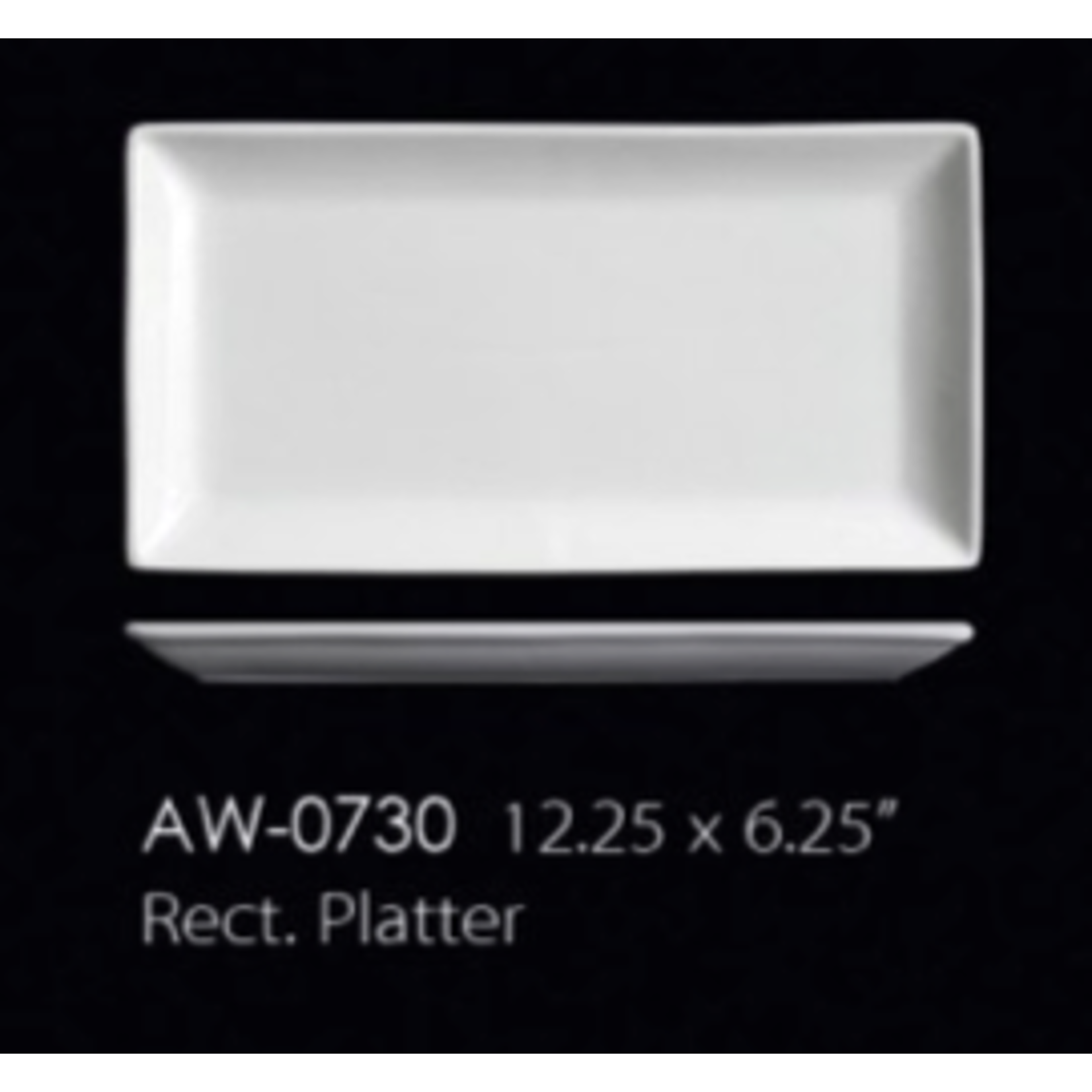 Palate and Plate AW-0730 12.25 X 6.25'' Rect Platter 12/cs