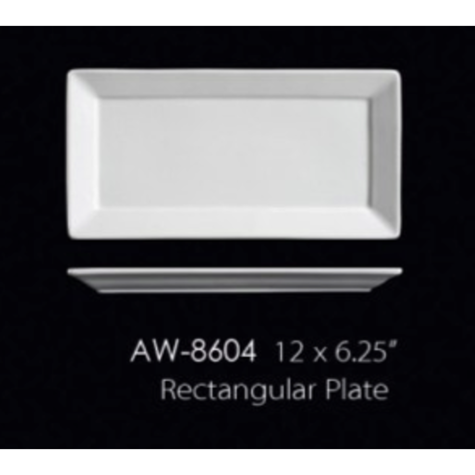 Palate and Plate AW-8604 12 x 6.25'' Rect Platter 12/cs