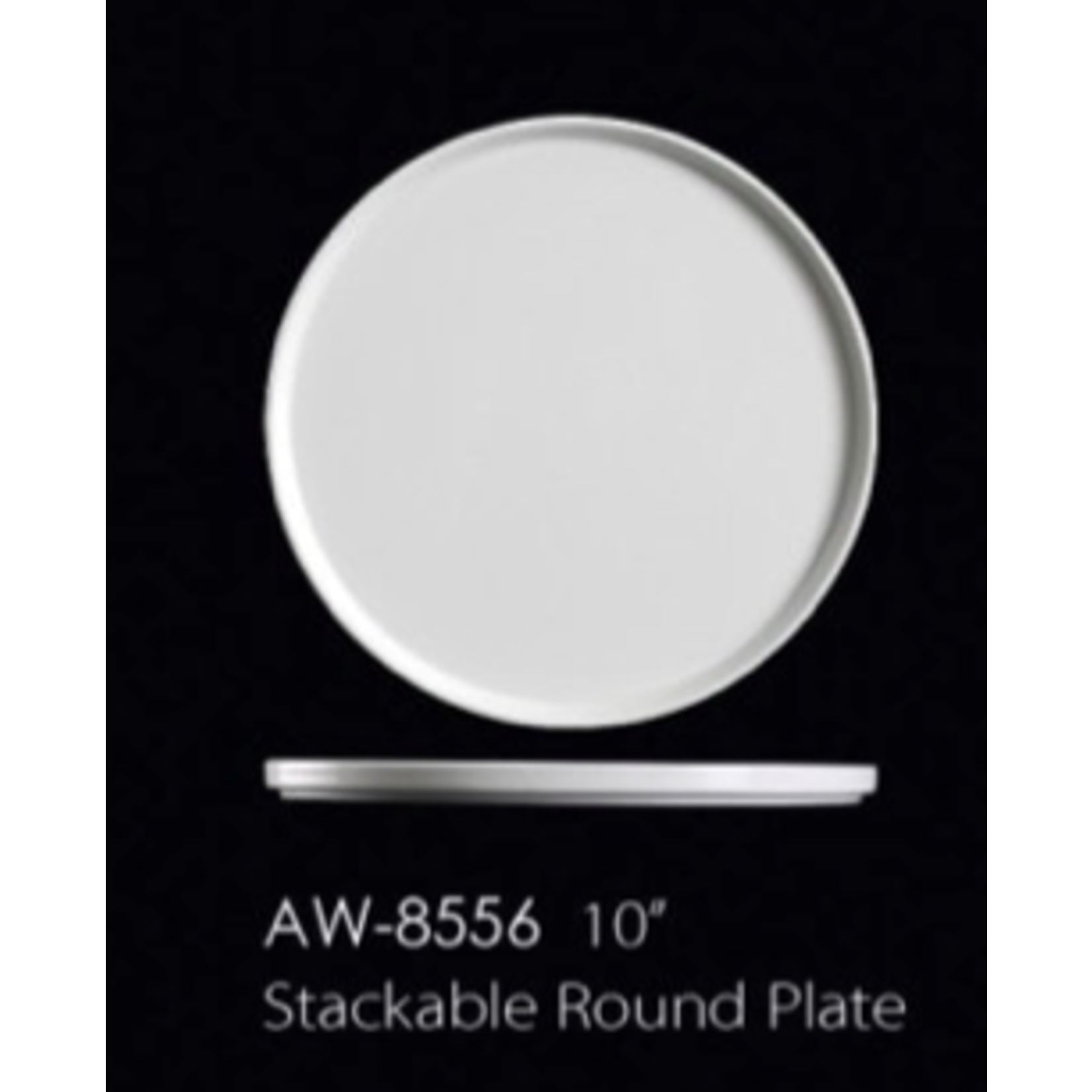 Palate and Plate Aw-8556 10” Stack Round Plate 12/cs