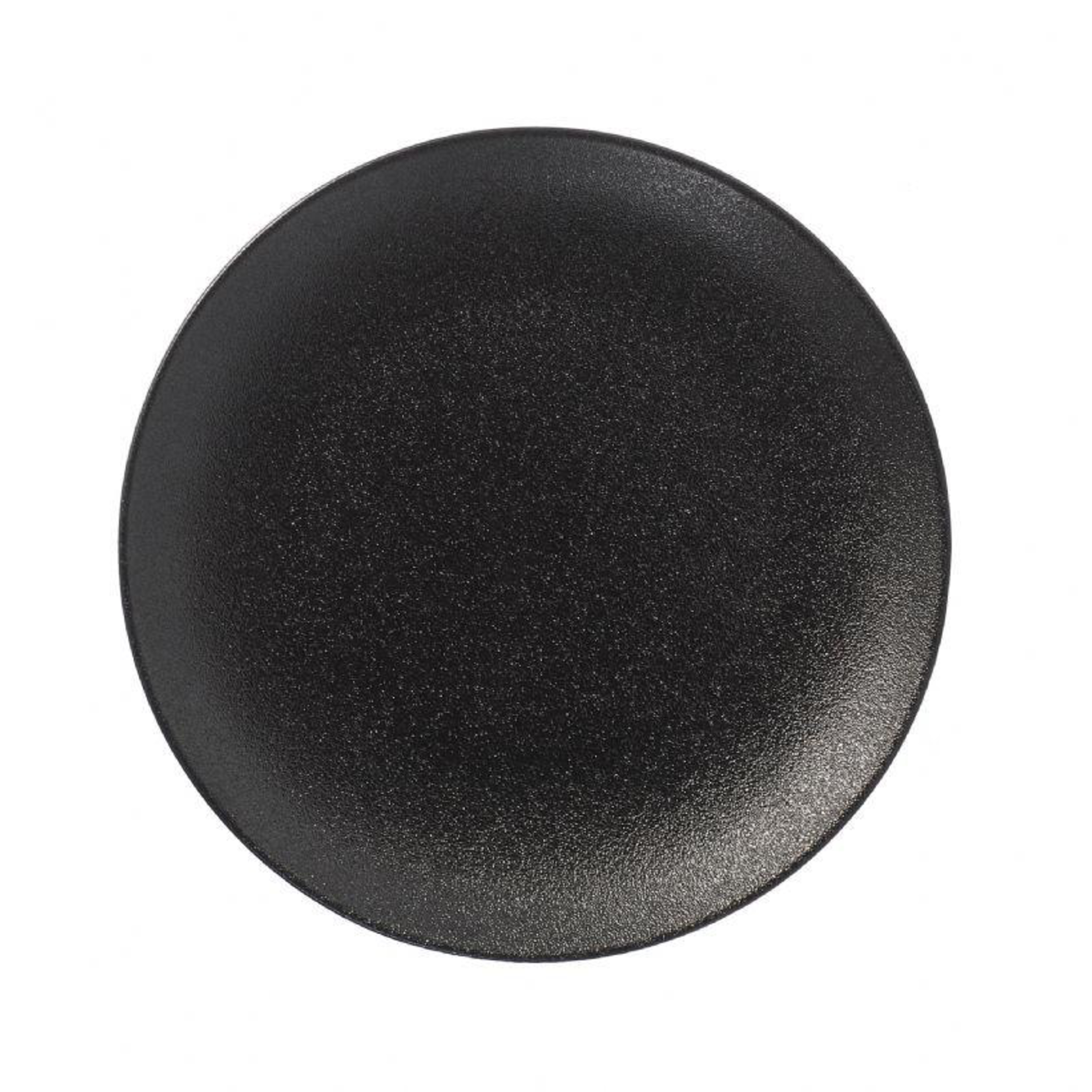 Palate and Plate BK-0080 10'' Black Round Coupe Black Plate 12/cs PROMOTION