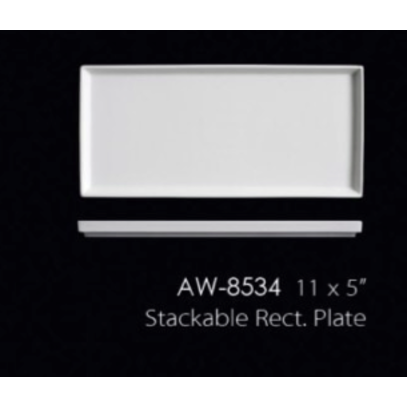 Palate and Plate AW-8534 11 x 5 rect platter 12/case