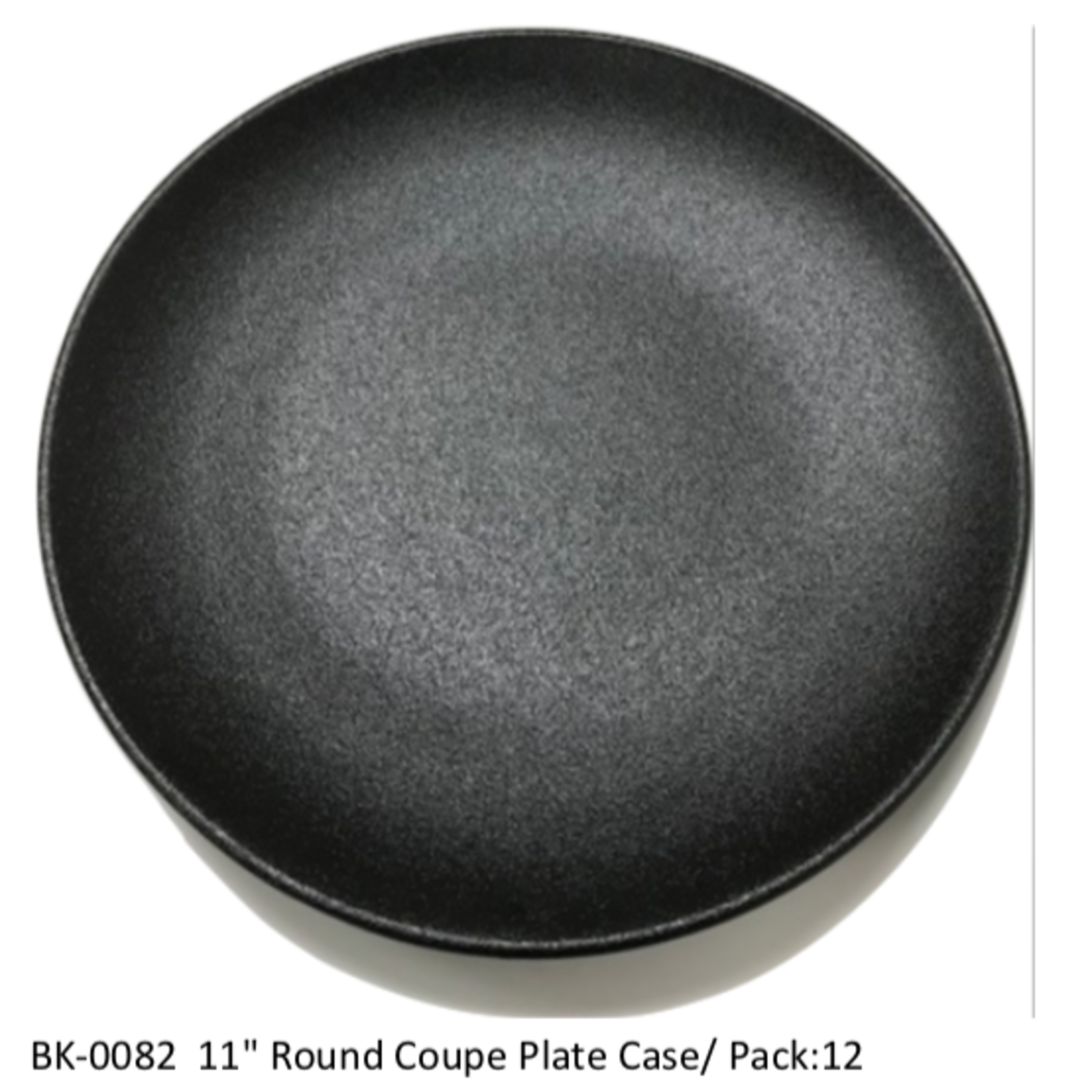 Palate and Plate BK-0082 11” round Coupe Plate Black 12/cs