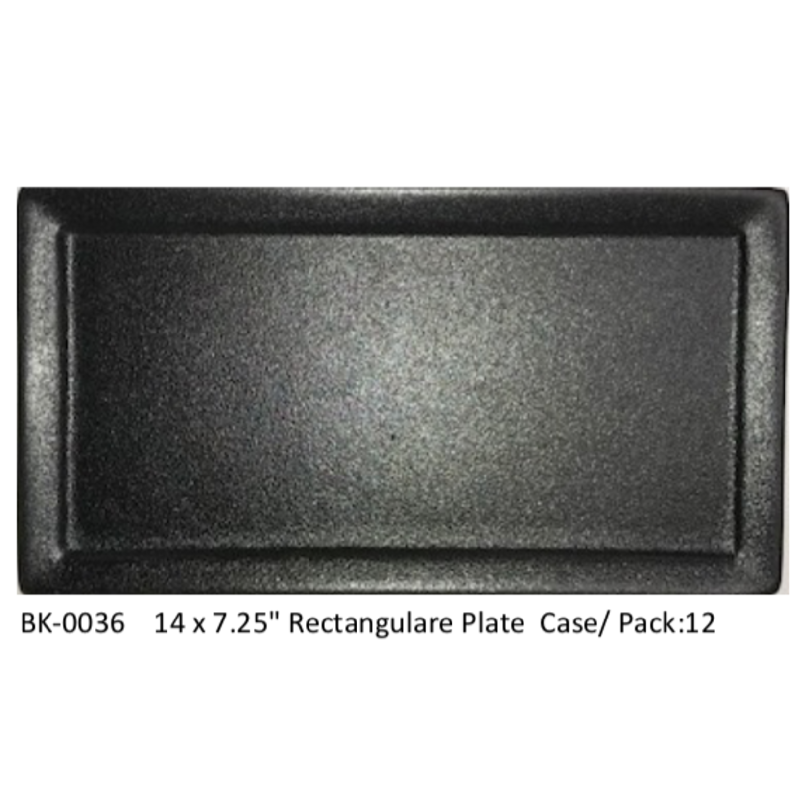 UNIVERSAL ENTERPRISES, INC. Special order BK-0036 14 x 7.25” Rect Plate Black 12/cs replaced