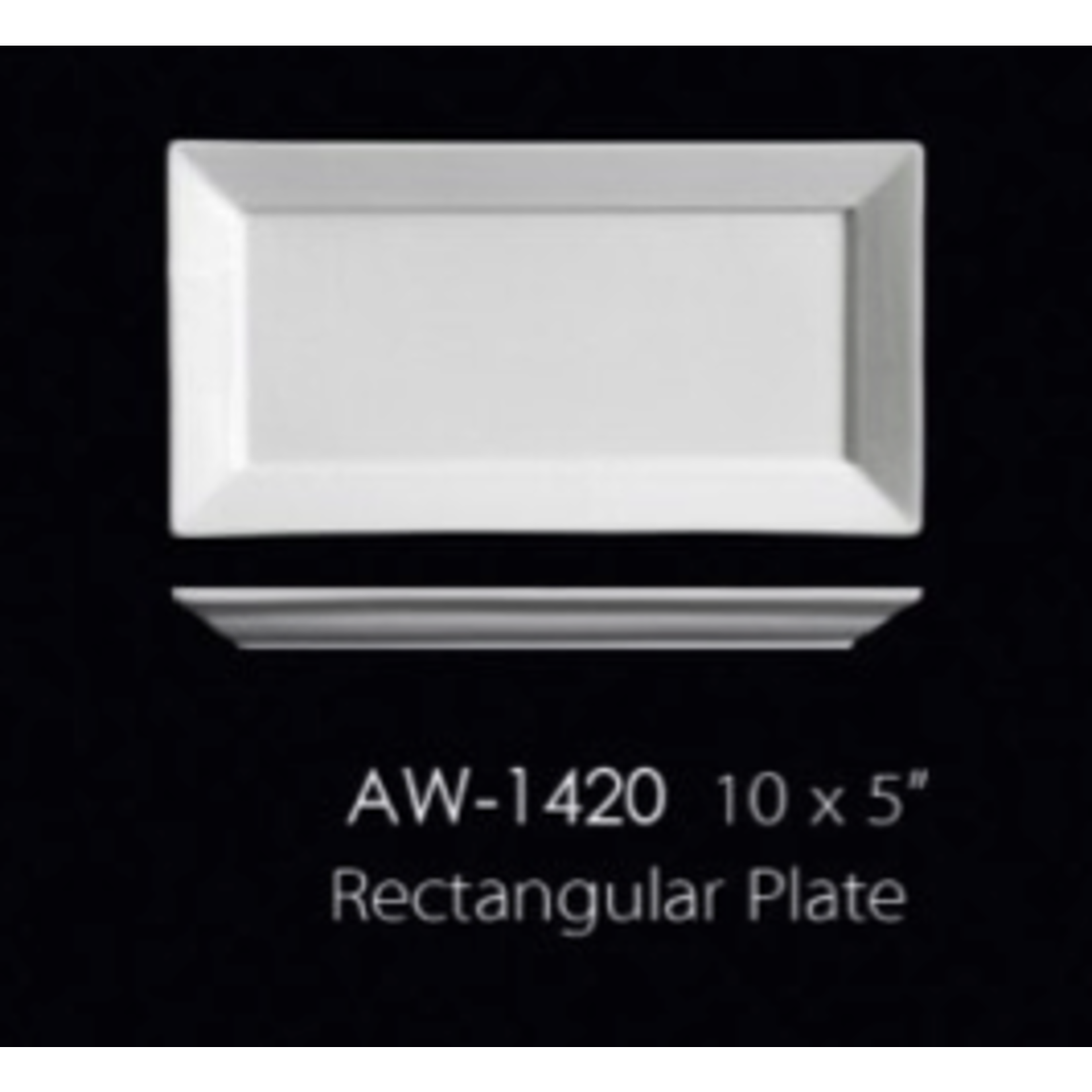Palate and Plate AW-1420 10 X 5'' Rect Plate 12/cs