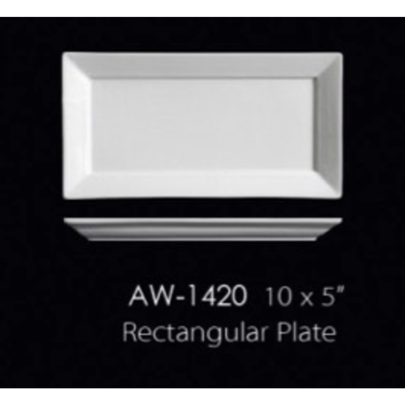 UNIVERSAL ENTERPRISES, INC. AW-1420 10 X 5'' Rect Plate 12/cs