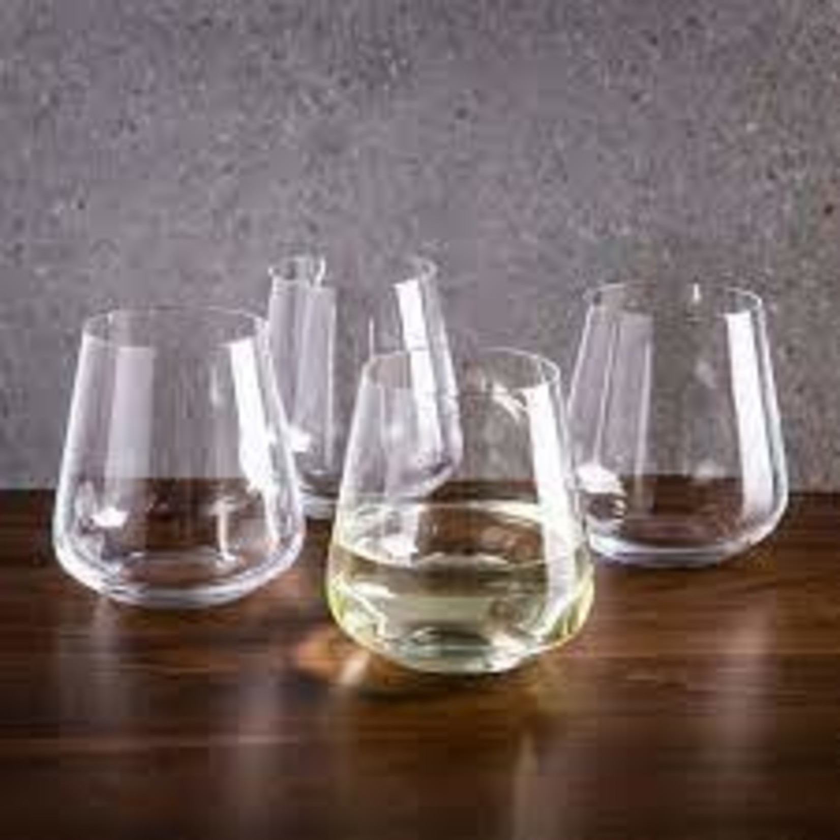 TRUDEAU 49023013290 Trudeau  10.25 oz Stemless Wine Glass 4 pc Set Gala