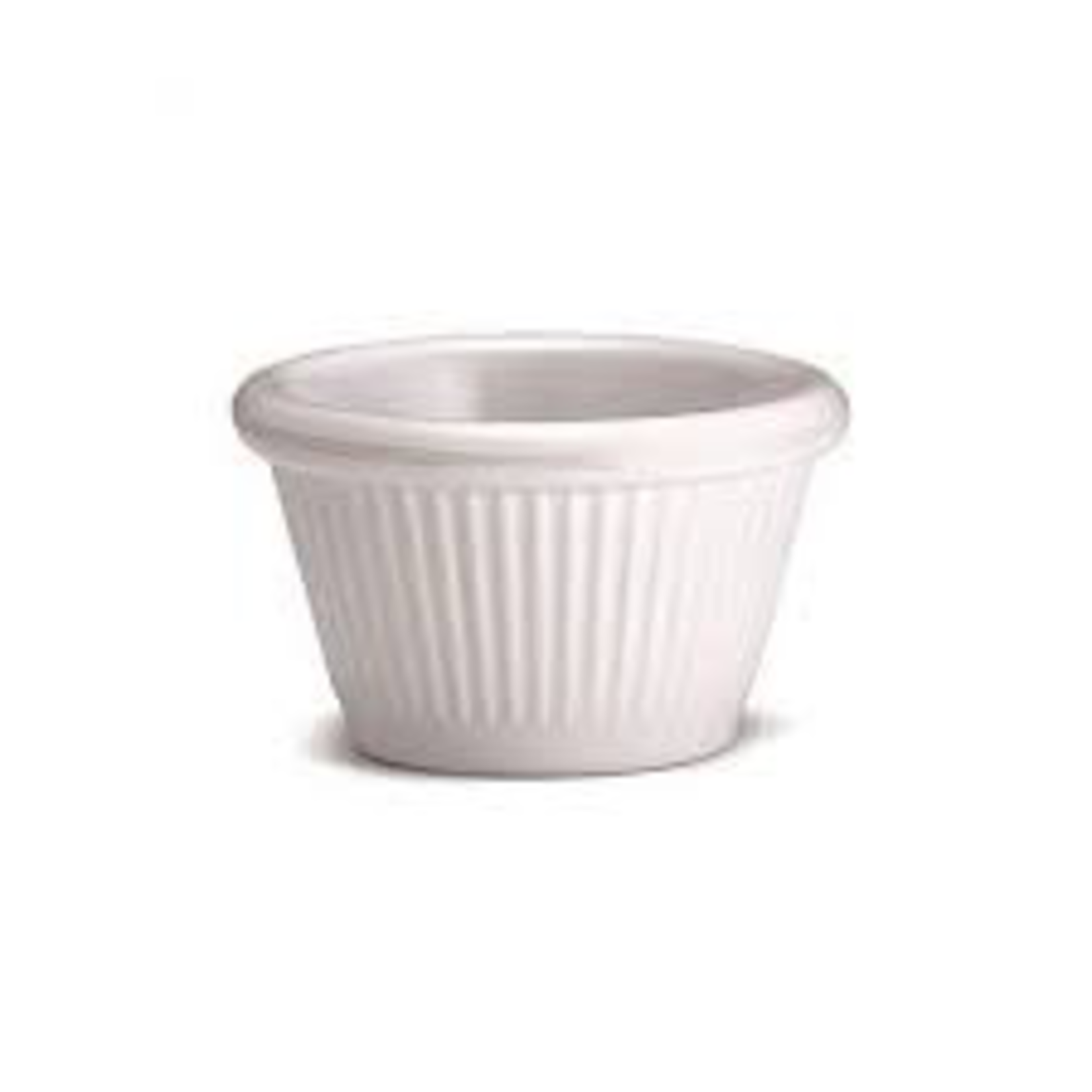 Winco RFM-2W Winco 2 oz fluted ramekin plastic white cs/12 pcs