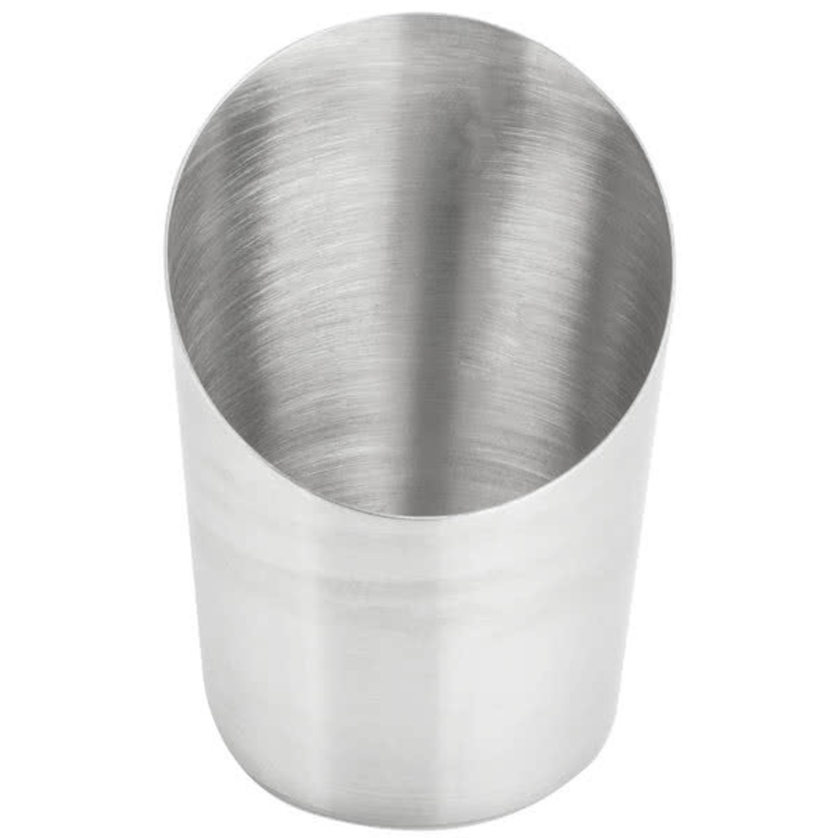 AMC FFCS45 AMC Angle Fry Cup S/S french fries metal silver slanted