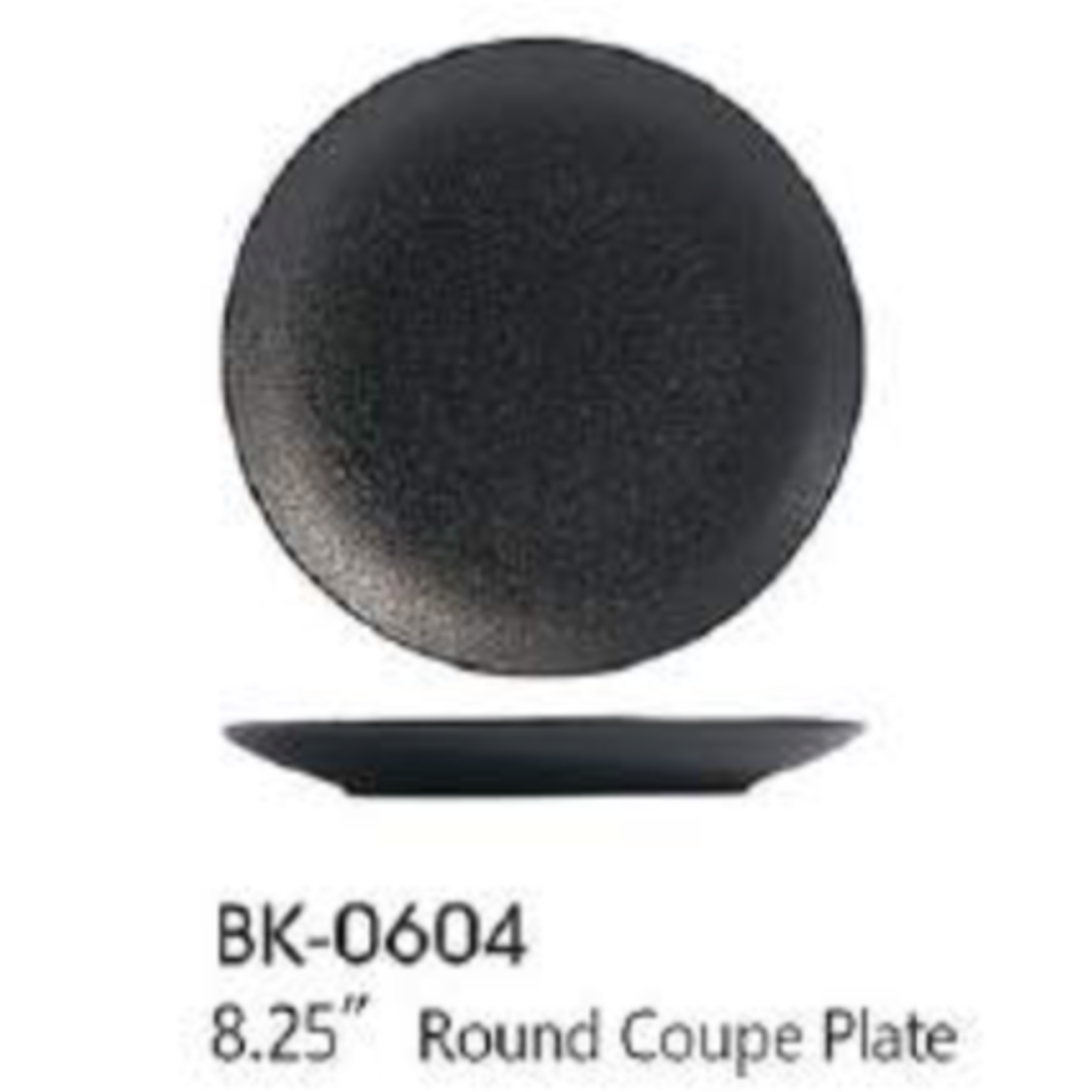 Palate and Plate DISC BK-0604 8.25" round coupe plate black 24/case