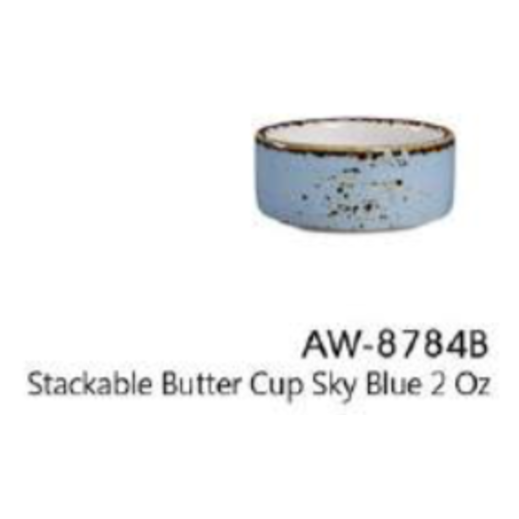 Palate and Plate AW-8784B 2 oz stack butter cup splash ramekin blue  48/cs no eta