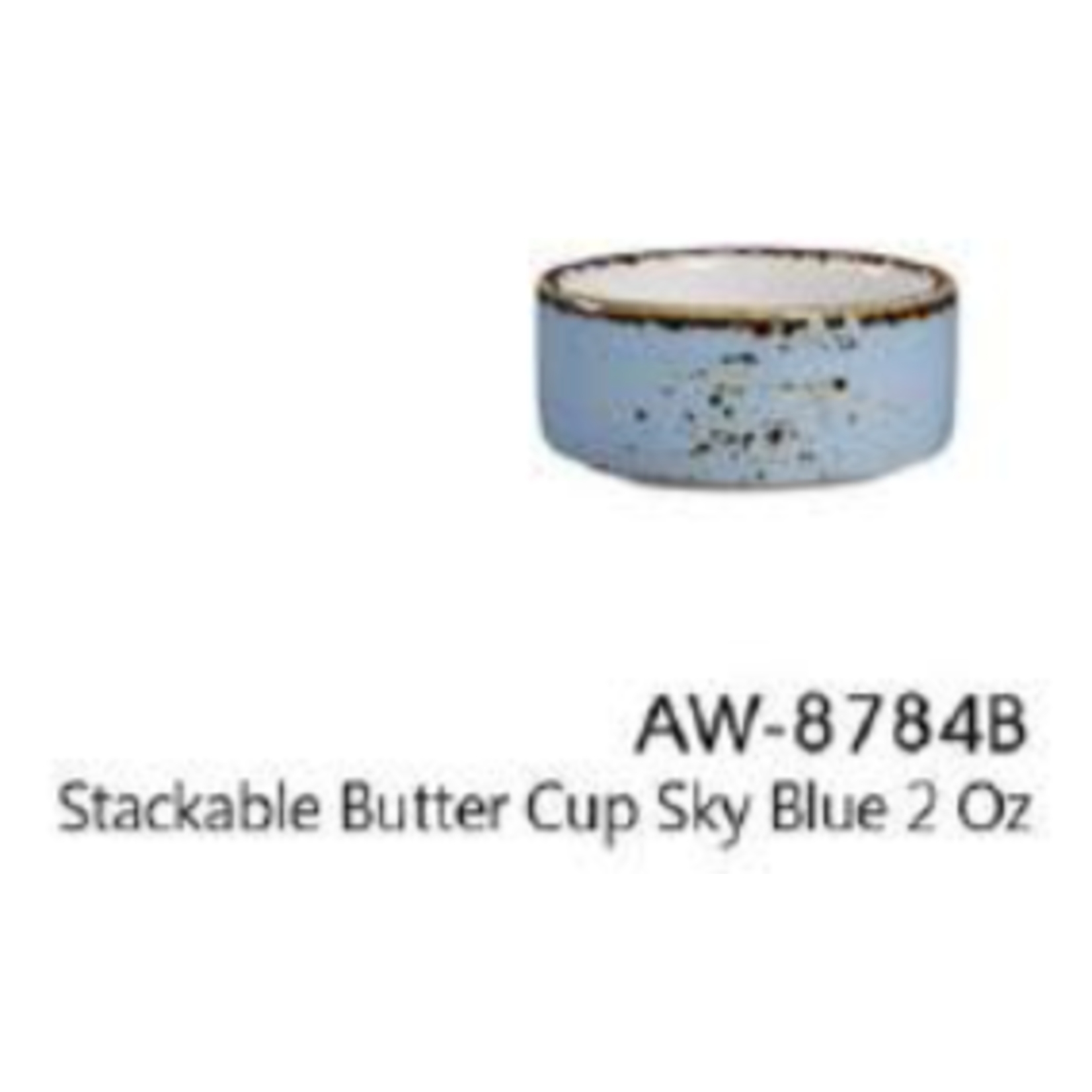 Palate and Plate AW-8784B 2 oz stackable butter cup splash sky blue  48/cs