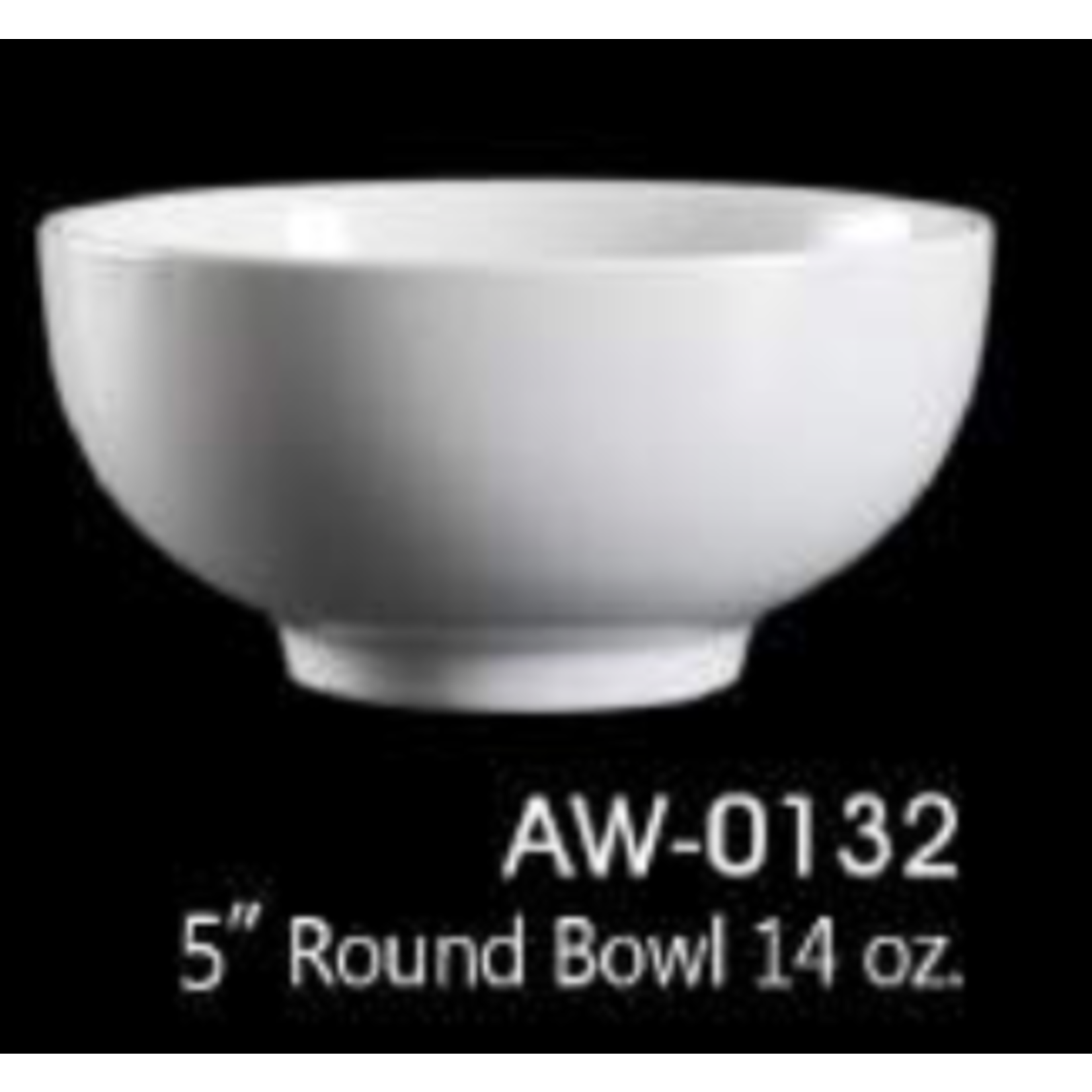 Palate and Plate AW-0132   AW-7106 5” Round Footed Bowl 14 oz 24/cs