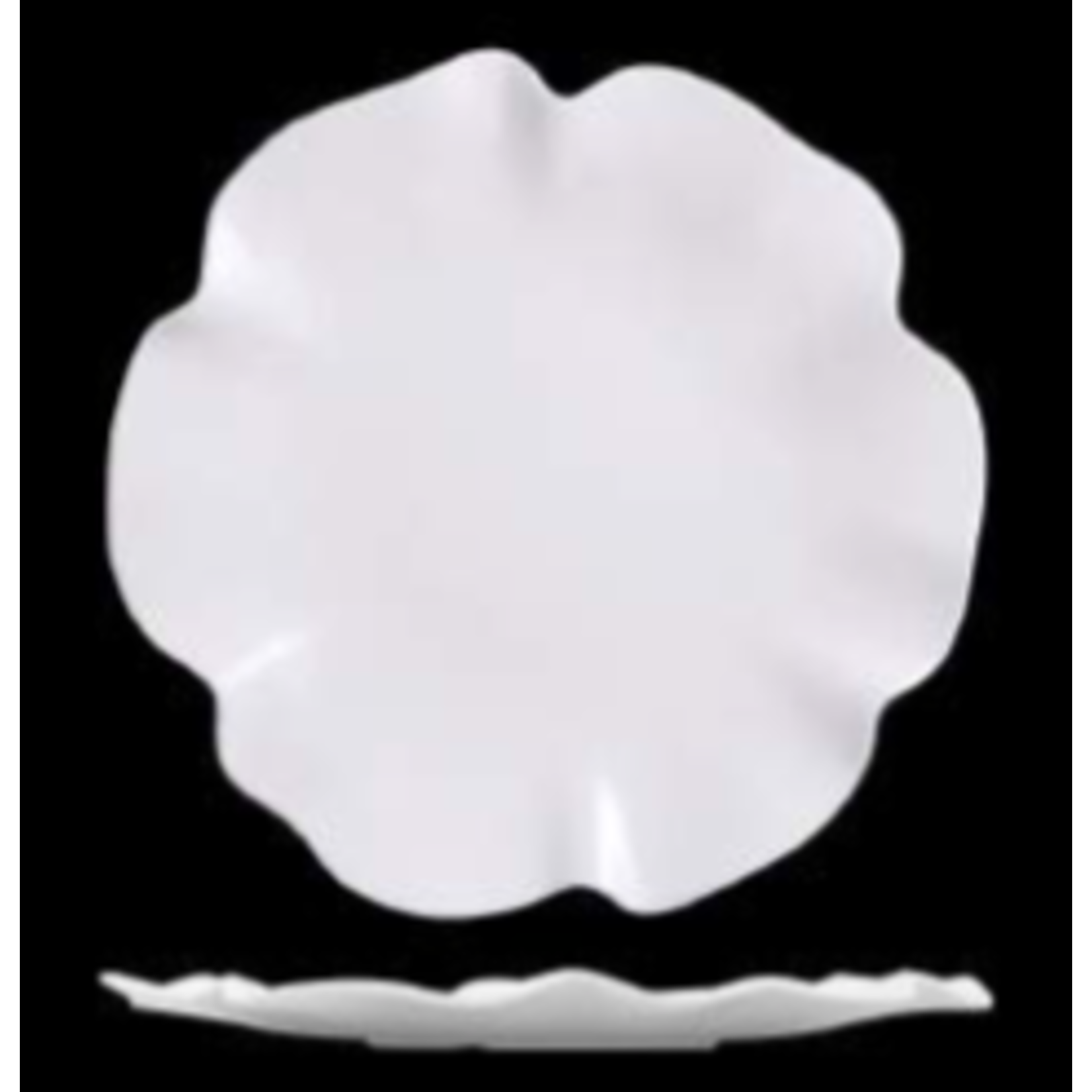 Palate and Plate MM0164 16” Round Wave Platter White Melamine 8/cs