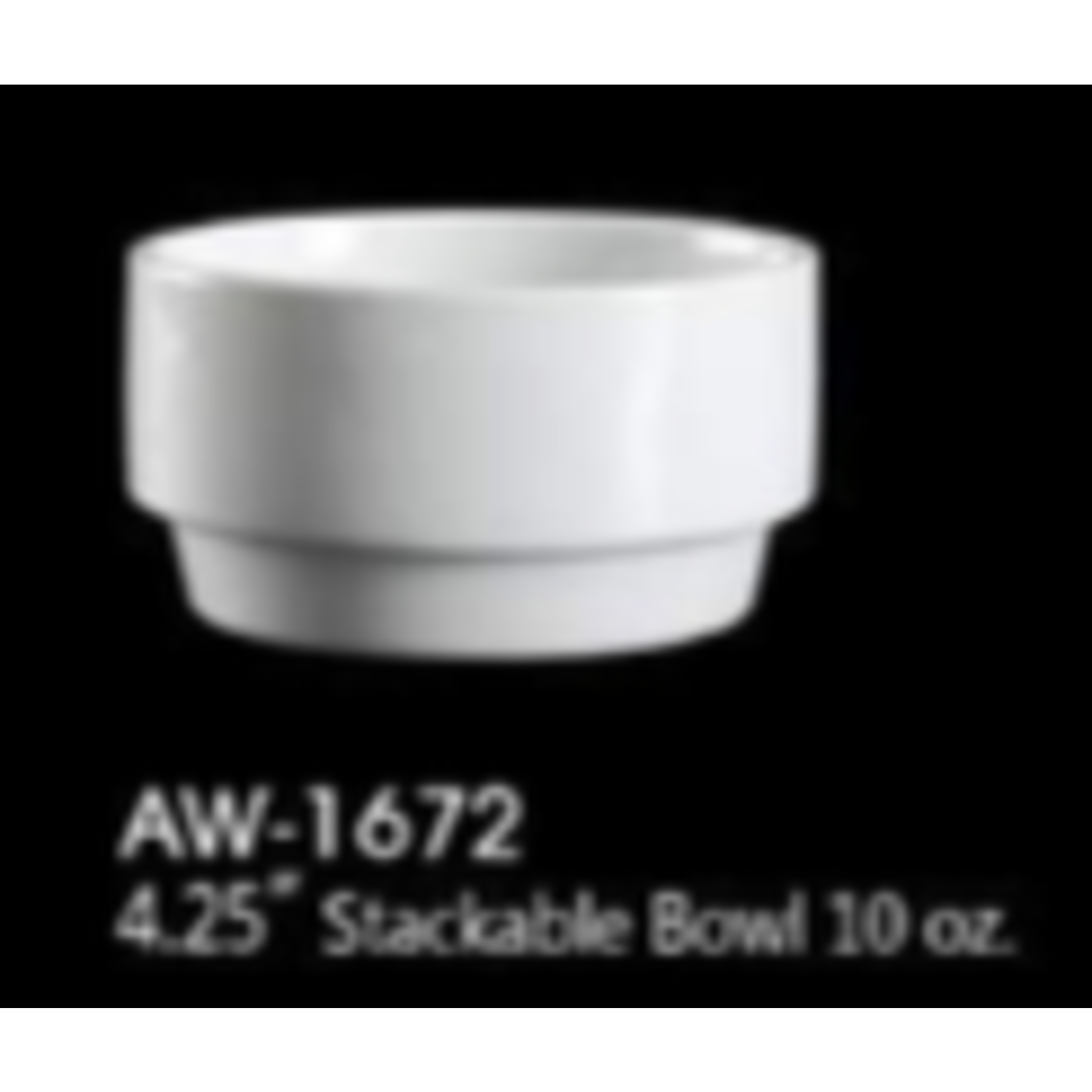Palate and Plate AW-1672  10 oz. Stackable Bowl  24/case