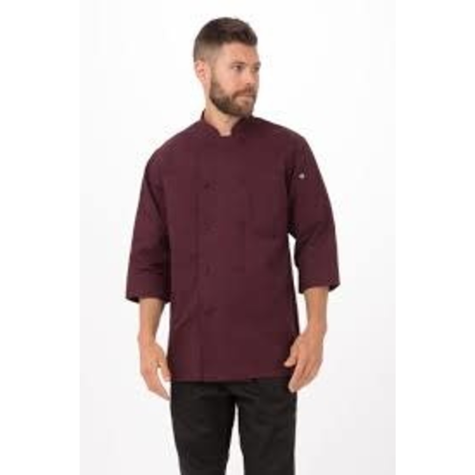 Chef Works Special order JLCL-MER-XL Chefworks burgundy merlot chef jacket  X Large
