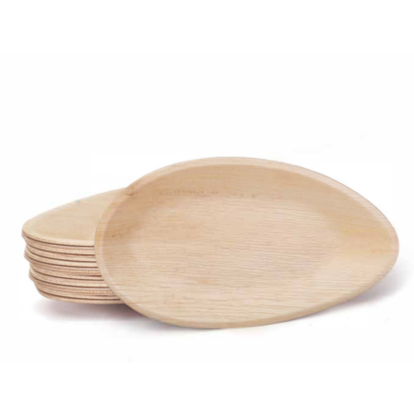 X002dt66WD  12.5 x 8  oval  plate tray  palm leaf 25 ct EKO