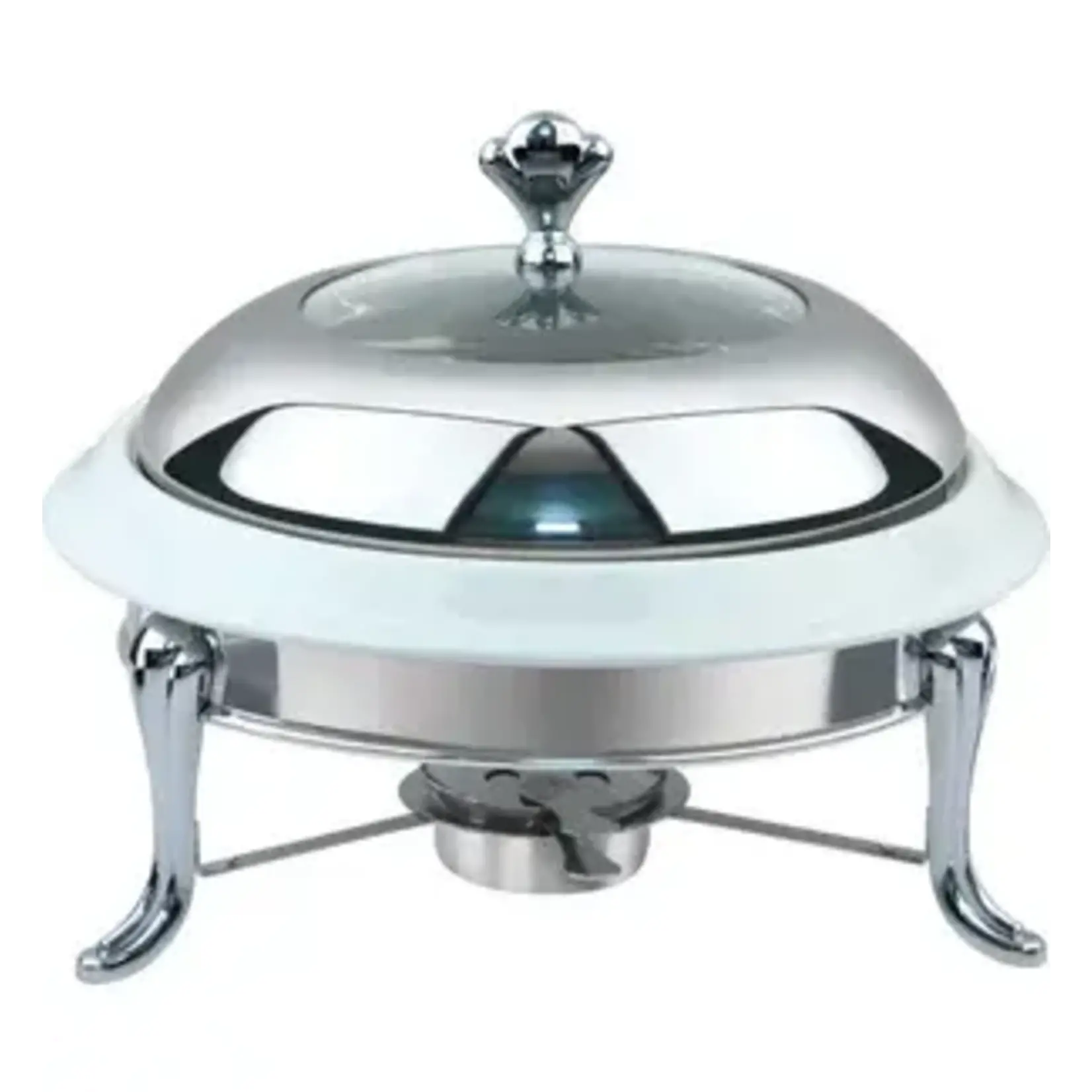 Prestige Special order L4107A-12.5 Prestige 12.5 " round chafer  porcelain inside gold /Silver
