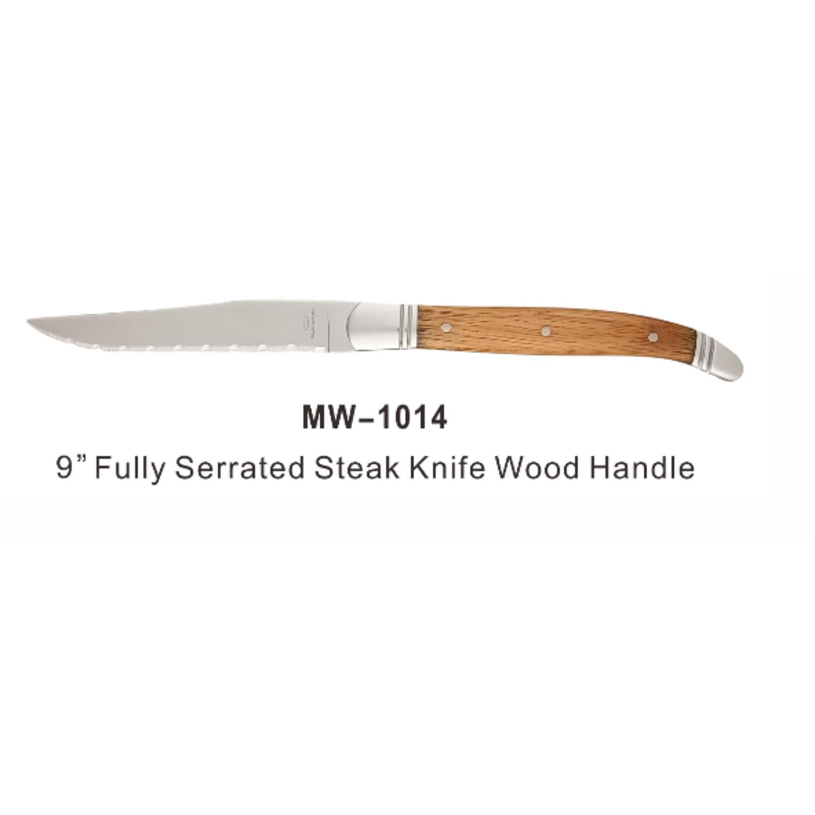 Palate and Plate MW-1014 Steak Knife wood handle fully Serrated