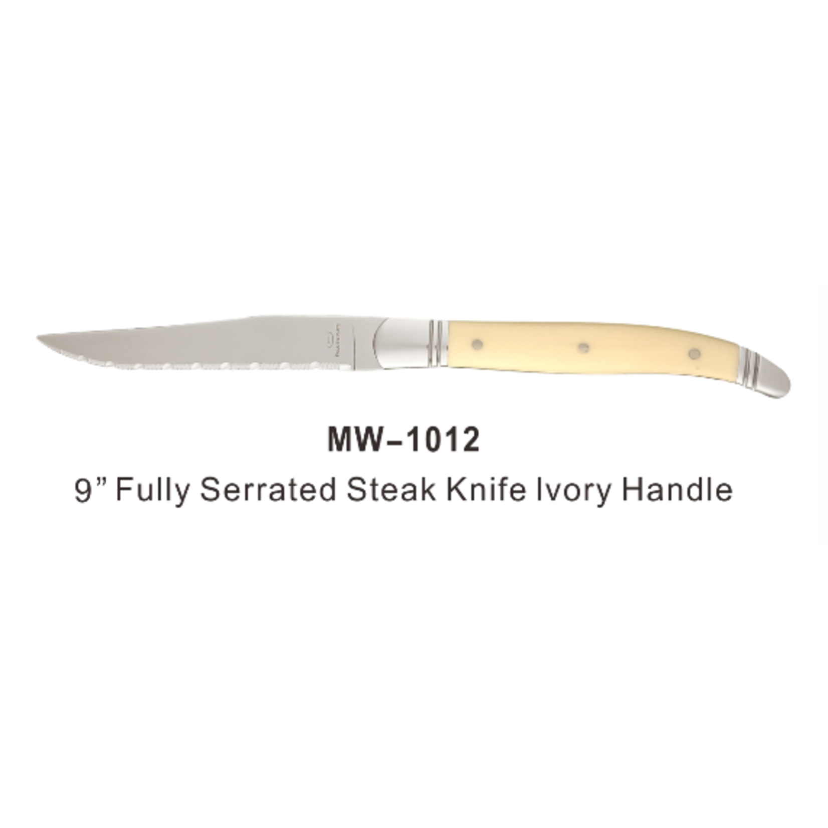 Palate and Plate MW-1012 Steak Knife dark Ivory handle fully Serrated
