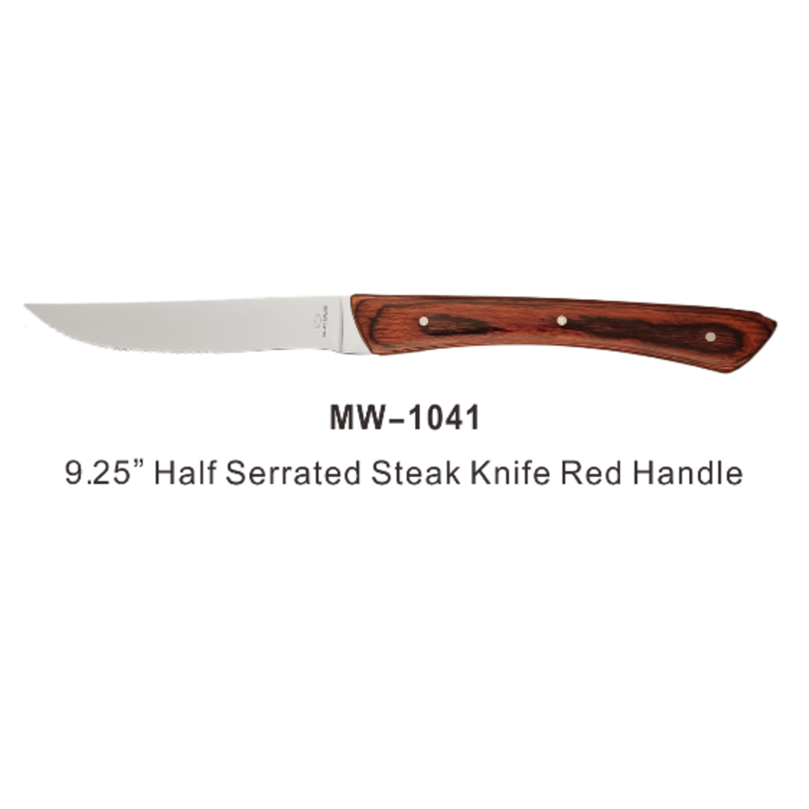 Palate and Plate MW-1041 Steak Knife dark red handle half serrated