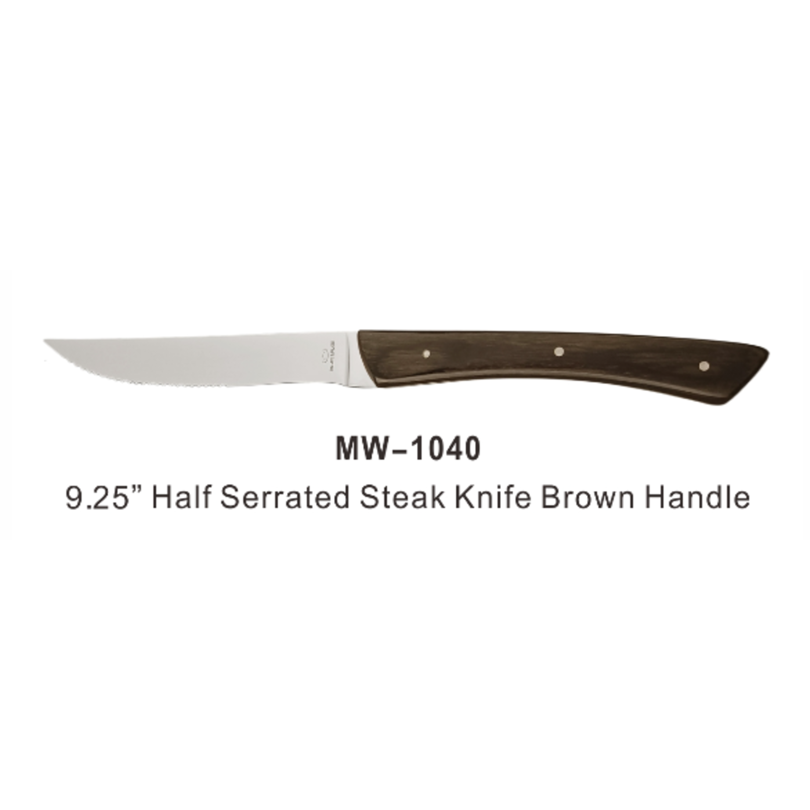 Palate and Plate MW-1040 Steak Knife dark handle half serrated 6/box 72/case