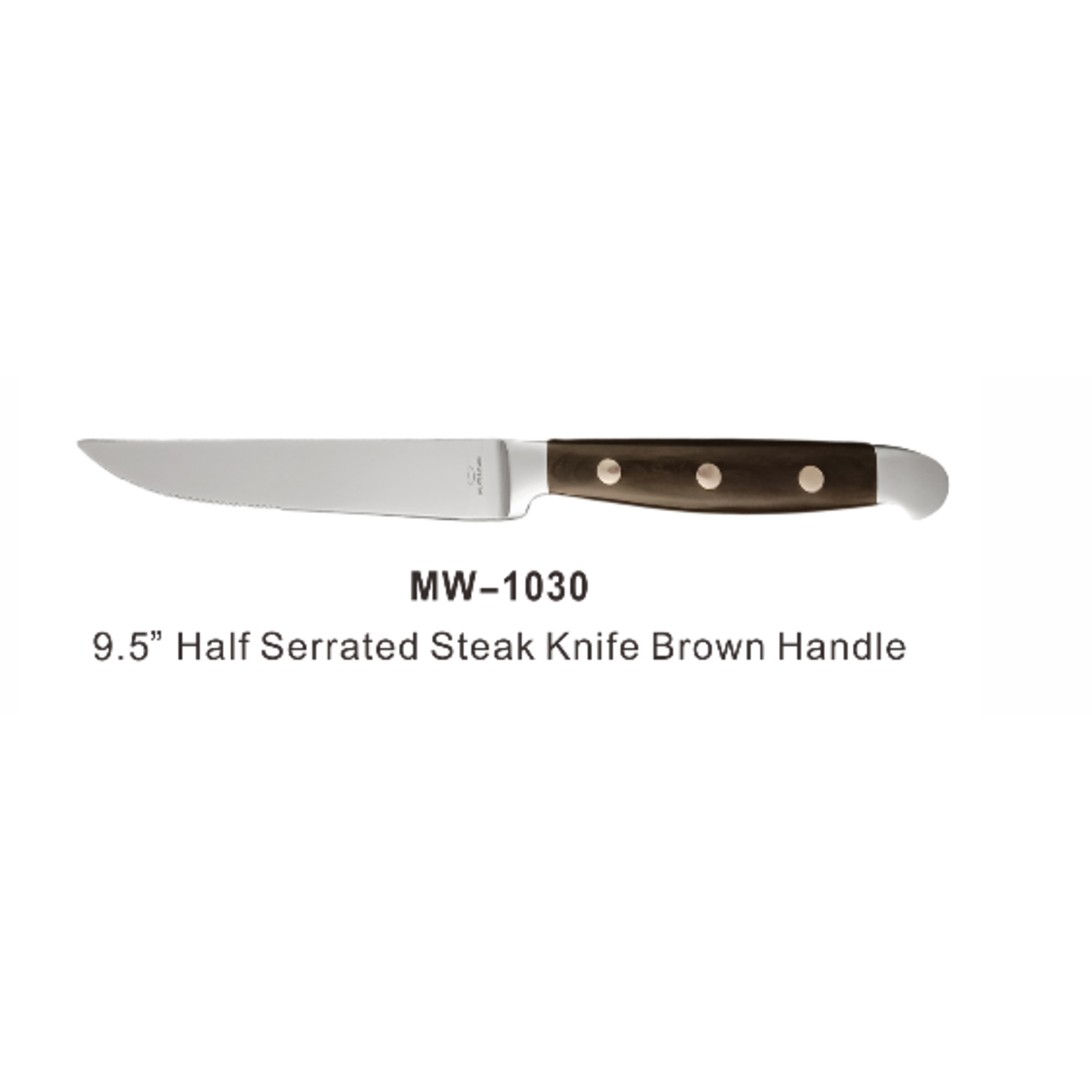Palate and Plate MW-1030 Steak Knife dark handle half Serrated