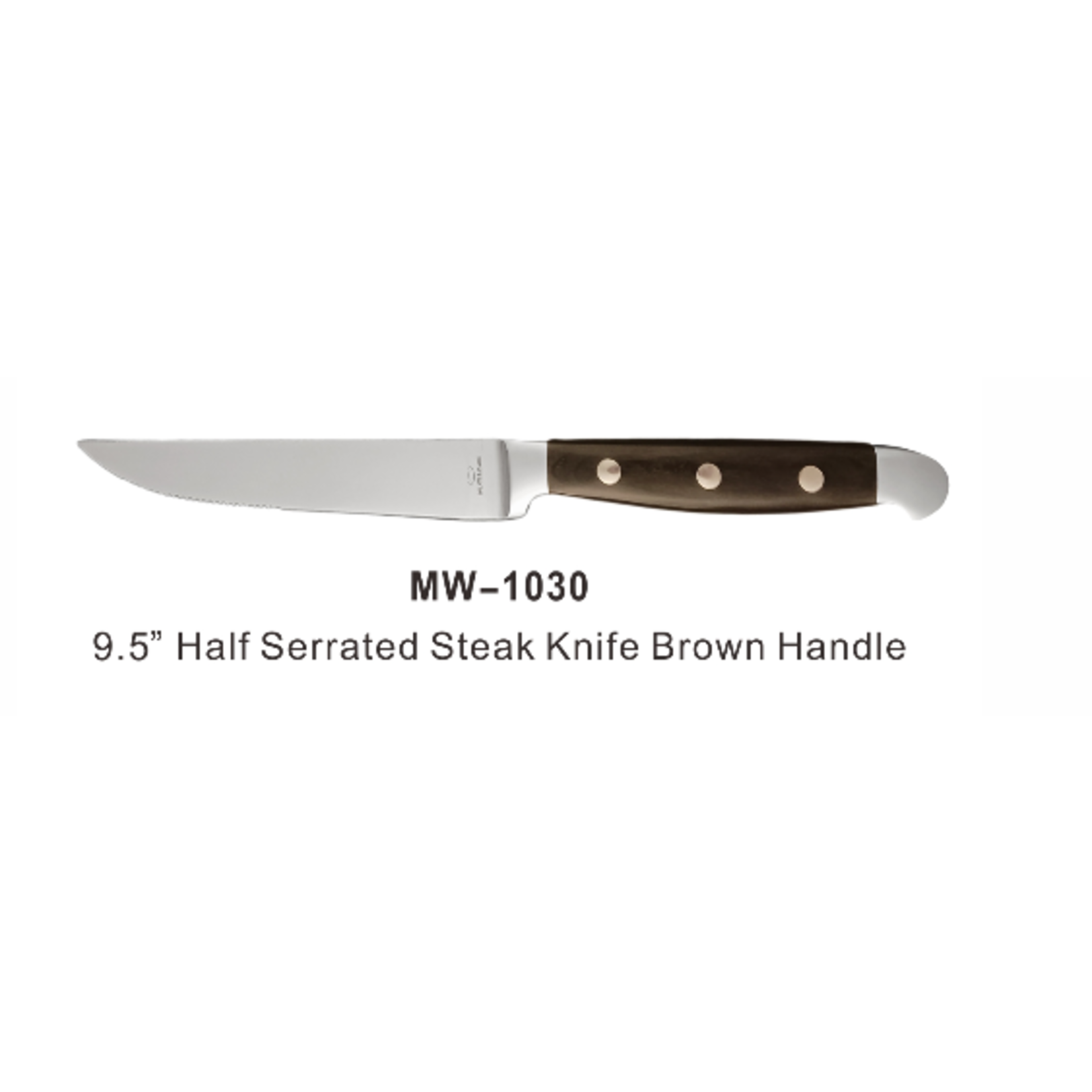 Palate and Plate Special order MW-1030 Steak Knife dark handle half Serrated PROMO